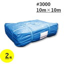 ブルーシート 10m×10m #3000 厚手 2枚 10×10 ハトメ付き 風雨除け 養生シート 作業シート 防災 工事 イベント 養生 レジャーシート 補修...
