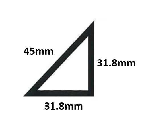 直角 中空面木 面長45mm×31.8×31.8×L2000mm 50本入 ポリプロピレン PP-45
