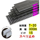 ステンレス製 横断溝 側溝 グレーチング 溝幅300mm T-20 ピッチ15 高さ38mm ノンスリップ 溝蓋 ニムラ 送料無料