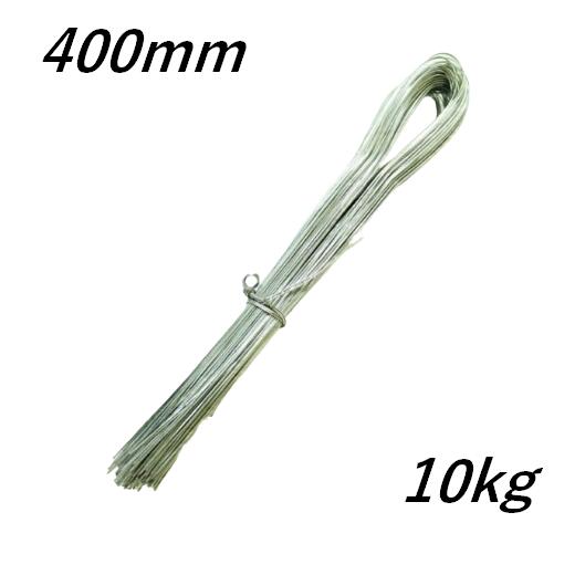 結束線 メッキ 400mm 10kg入 輸入 U字結束線 1箱