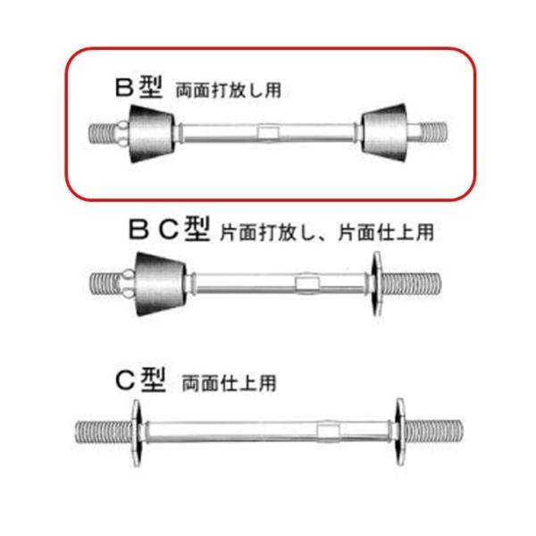 丸セパレーター B型 8mm×150mm 100本入 2.5分 2分5厘 W5/16 両面打放し用 Bセパ
