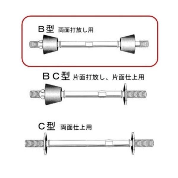 丸セパレーター B型 9mm×650mm 30本入 3分 W3/8 両面打放し用 Bセパ