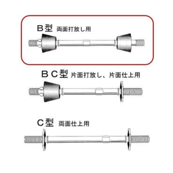 丸セパレーター B型 9mm×250mm 50本入 3分 W3/8 両面打放し用 Bセパ