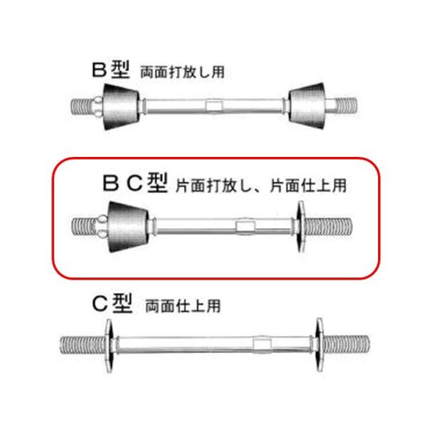 丸セパレーター BC型 8mm×100mm 100本入 2.5分 2分5厘 W5/16 片面打放し 片面仕上...