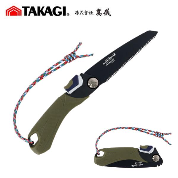 高儀 シャークソー 愉し火 焚き火鋸 125mm オリーブ TANOSHIBI ノコギリ キャンプ 折りたたみ シャークソー おしゃれ