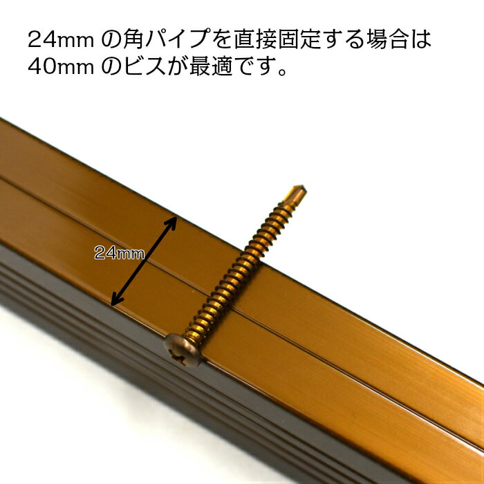 アルミ材用のステンレスビス 40mm 1本 ブロンズの紹介画像2
