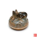 【中古】犬 香合 吉備焼 neu