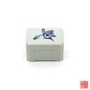 【中古】 染付 巾合 蘭 春峰 【 巾入 】