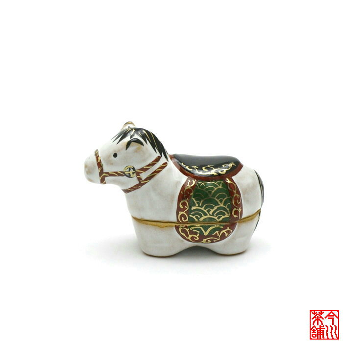 飾り馬 午 香合 秋峰