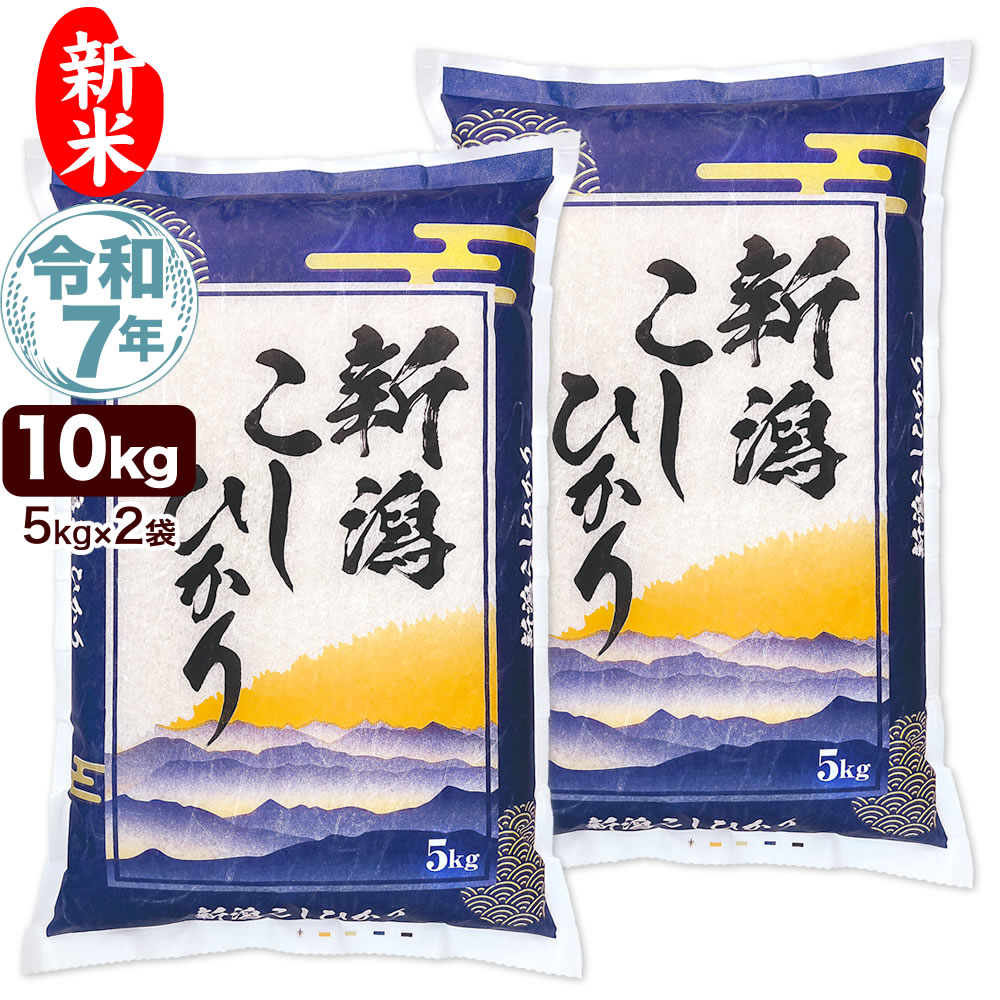 新米 令和7年産 新潟産 コシヒカリ 山並 10kg(5kg×2袋) 米