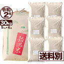 こしいぶき 30kg 玄米 令和2年産 新潟産 米 小分け6袋 【送料別】