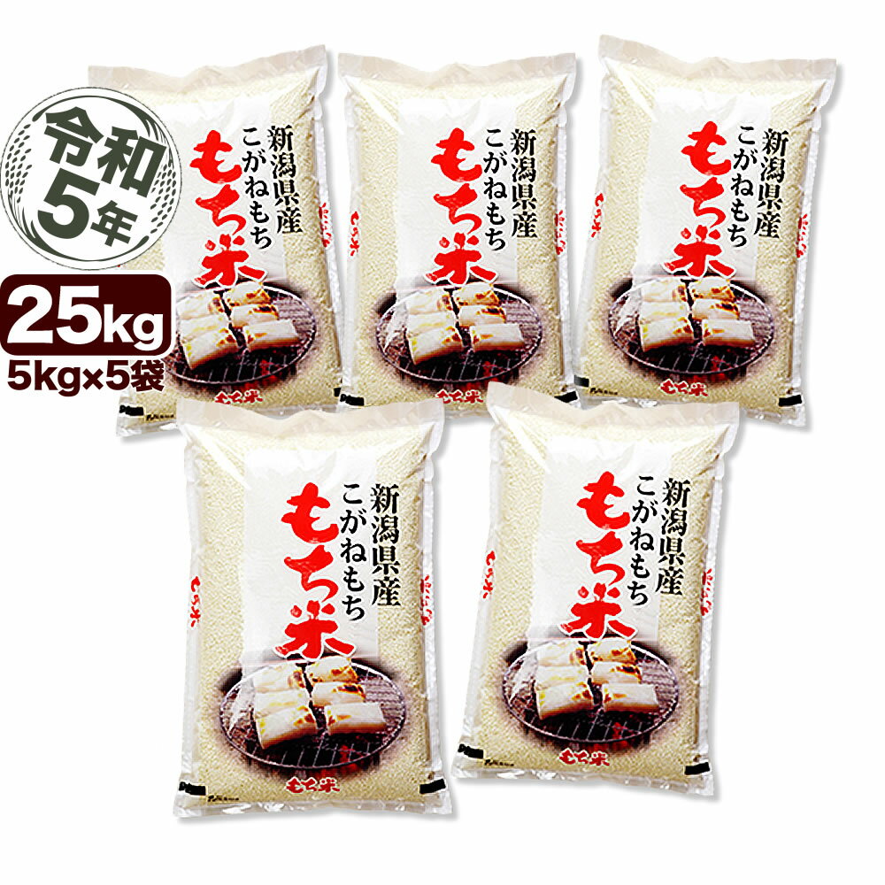 こがねもち米 白米 令和5年産 新潟産 米 25kg 【送料無料】 北海道 九州 沖縄除く 