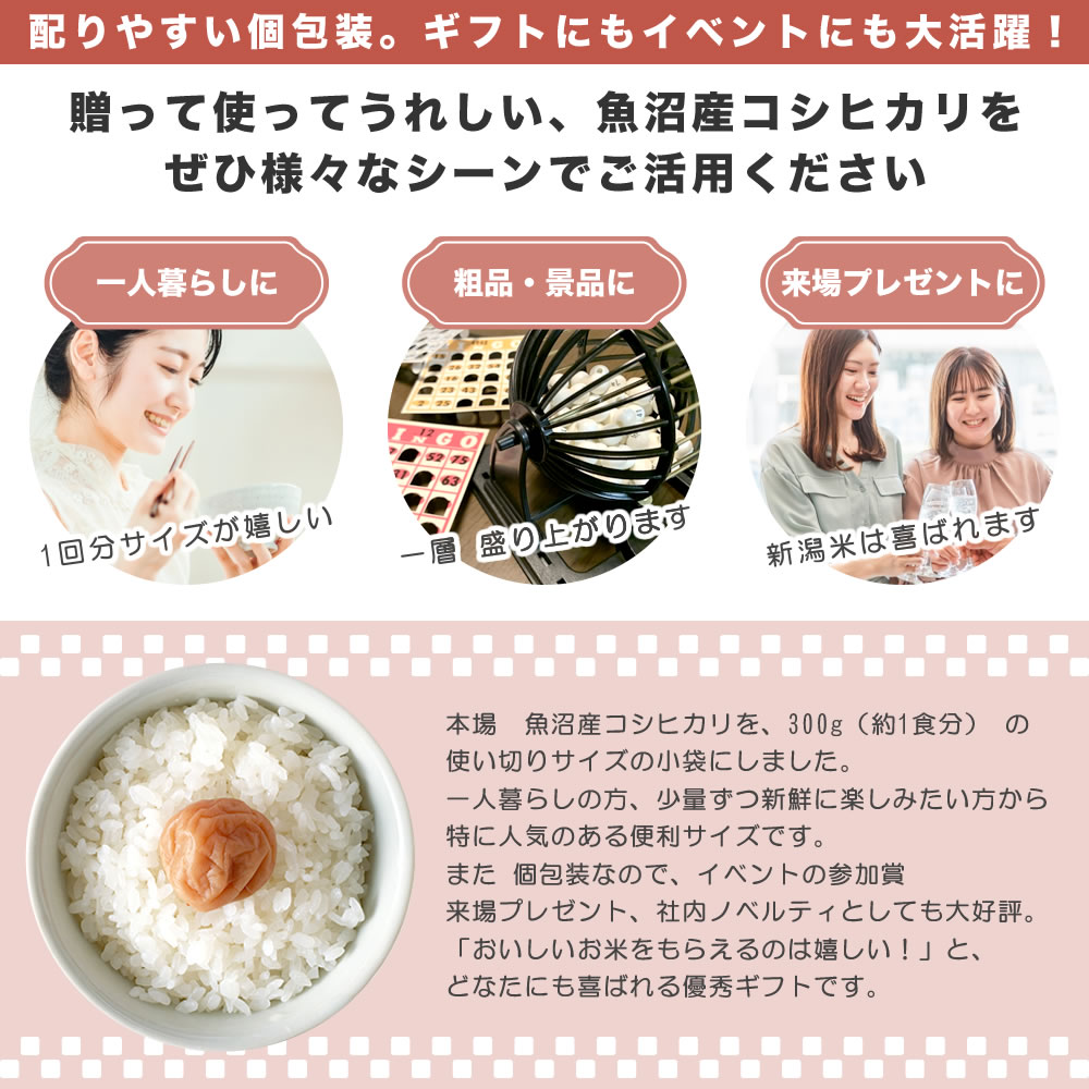 魚沼産 コシヒカリ 令和7年産 300g×30袋セット