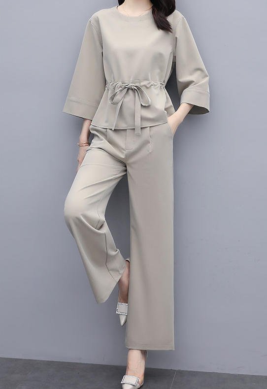 セットアップ おしゃれ パンツスーツ 卒園式 大きいサイズ 卒業式 結婚式 ワイドパンツ きれいめ フォーマル 上品 大人 シンプル 30代 40代 50代 ベージュ ネイビー BY-347