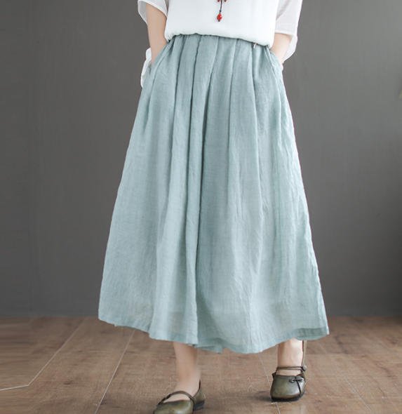 ワイドパンツ きれいめ リネン ハイウエスト ゆったり ウエストゴム カジュアル 大人 シンプル 上品 グリーン ベージュ ホワイト PT-089