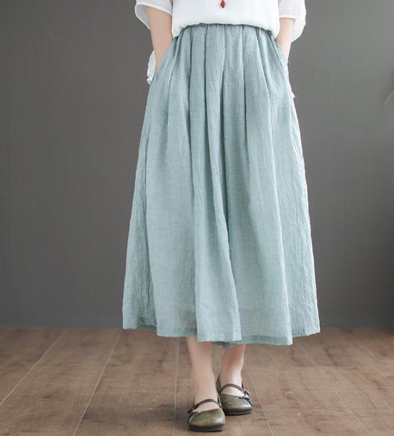 ワイドパンツ きれいめ リネン ハイウエスト ゆったり ウエストゴム カジュアル 大人 シンプル 上品 グリーン ベージュ ホワイト PT-089