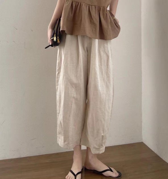 ワイドパンツ夏 ハイウエスト 無地 カジュアル 大人 シンプル ベーシック 30代 40代 ベージュ オレンジ グリーン PT-148R