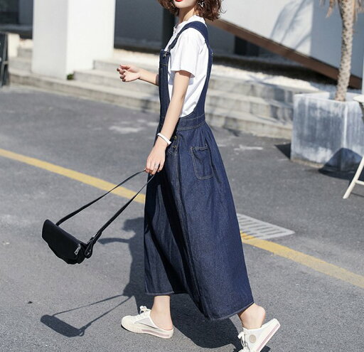 セットアップ ツーピース Tシャツ オーバーオールスカート サロペット ロング丈 デニム 春 秋冬 カジュアル おしゃれ お出かけ ST-007YK セットアップ ツーピース Tシャツ オーバーオールスカート サロペット ロング丈 デニム 春 秋冬 カジュアル おしゃれ お出かけ ST-007YK
