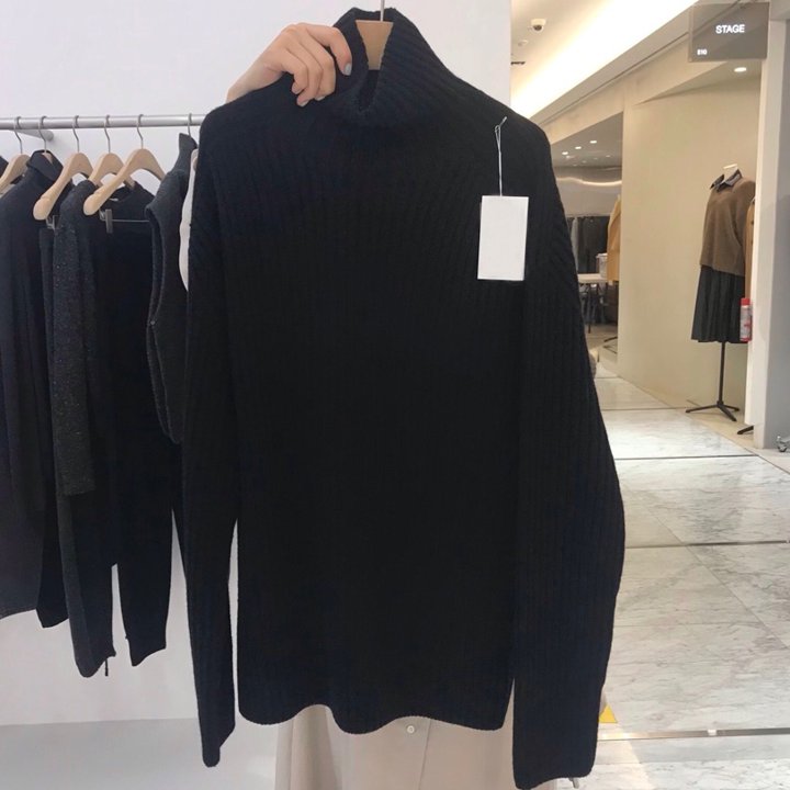 ニット 長袖 無地 ベーシック ルーズ シンプル カジュアル 大人っぽい 秋 冬 普段着 お出かけ リラックス TP042-KU