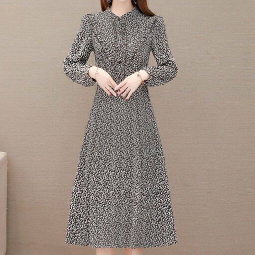 ワンピース 膝下丈 ミモレ丈 フレアスカート 総柄 花柄 フラワー フリル 大きいサイズ パーティー 上品 エレガント ガーリー 春 秋 通勤 お出かけ デート オケージョン OP-020GT ワンピース 膝下丈 ミモレ丈 フレアスカート 総柄 花柄 フラワー フリル 大きいサイズ パーティー 上品 エレガント ガーリー 春 秋 通勤 お出かけ デート オケージョン OP-020GT