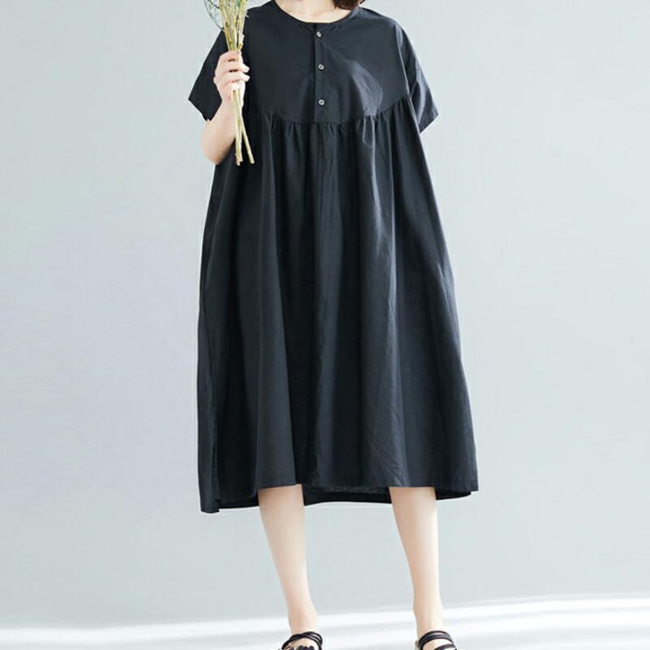 ワンピース 長袖 ロング丈 綿 コットン ブラック カーキ春夏 aライン きれいめ レディース ロング きれいめ オフィス カジュアル 韓国 通勤 ゆったりママ 20代 30代 40代 50代 60代 モード系 ナチュラル パーティー かわいい オフィス 2022春 上品 保護者会 ガーリー 無地