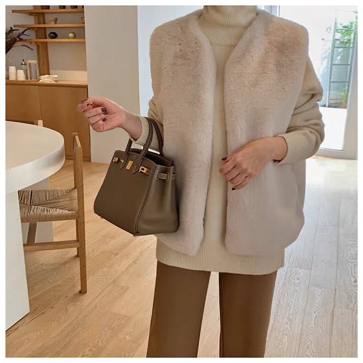 ショート 秋冬 新しい 厚 暖かい豪華なベスト3色×5サイズ ファーベスト レディース 大きいサイズ コーデ 人気色 合わせ方 エレガント おすすめ 韓国 着痩せ 丈 大人 デート おしゃれ 30代 40代 50代 OU-124KMY