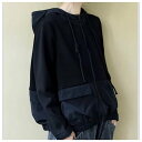 長袖 カジュアル オール 薄手 ステッチ フード付き シック トップ コートプルオーバー レディース きれいめ 韓国 人気 コーデ 軽量 大きいサイズ おすすめ...