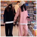 ファッション ツー ピース カラー 新作 ニット ハイ ウエストワイド レッグ パンツ セットアップ レディース ニットスーツ 秋冬 韓国 カジュアル プルオー...