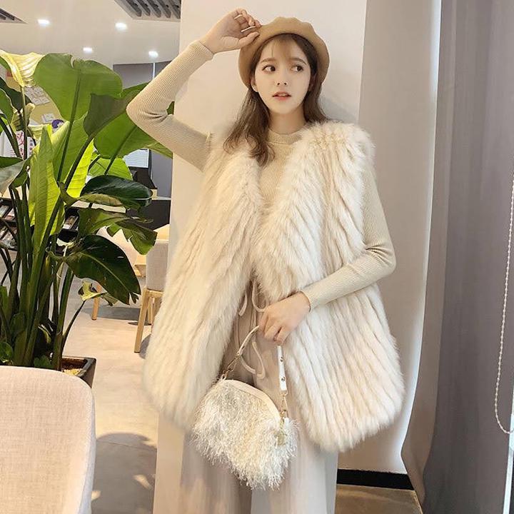 ルーズ オール ベスト エコファーベスト ファーベスト レディース 大きいサイズ フェイクファーベスト 秋冬 コーデ 人気 暖かい おすすめ おしゃれ かわいい 韓国 カジュアル 着こなし きれいめ 重ね着 すっきり 長め ふわふわ 30代 40代 50代 OU-180KMY