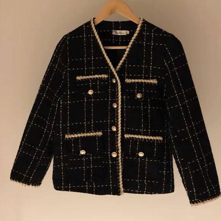 シック レトロ コントラスト カラー ツイード スーツ ショート ジャケット レディース ツイード 着こなし 着回し おしゃれ コーデ カジュアル 大きいサイズ おすすめ 秋冬 韓国 ゆったり ノーカラー 暖かい 入学式 卒業式 入園式 卒園式 アウター 人気 フォーマル ママスーツ