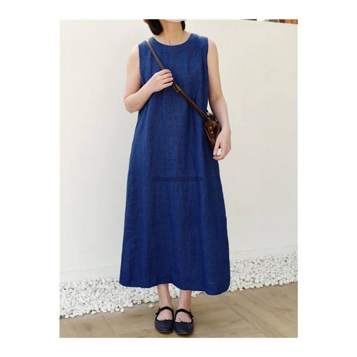 トレンド プルオーバー バックスリット 爽やか 通気性 リネンベスト スカート リネンワンピース きれいめ 大人 おすすめ 長袖 ロング カジュアル レディース 大きいサイズ 麻 上品 ゆったり シンプル 着回し 30代 40代 50代 OP-191KMY