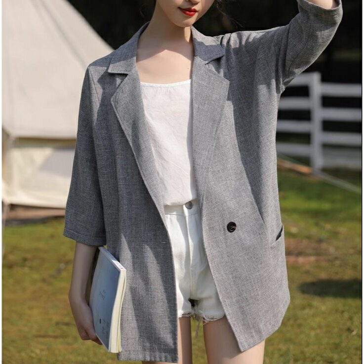 サマージャケット ジャケット スーツ 薄手 七分袖 7分袖 アウター 新作 トレンド 春 夏 ヴィンテージ シンプル エレガント きれいめ フォーマル ゆったり お出かけ シック 通勤 オフィス デート 入学式 卒業式 入園式 卒園式 同窓会 謝恩会 イベント パーティー