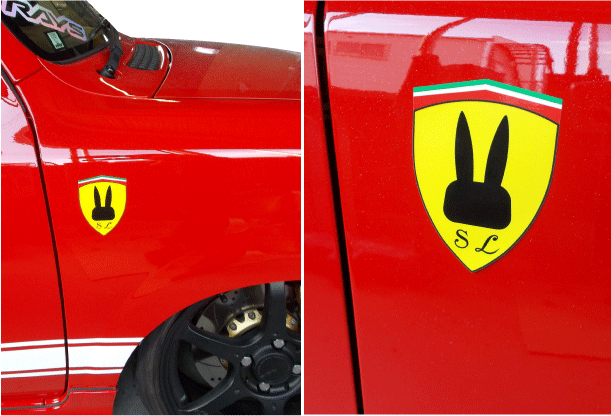 ウサギエンブレム ステッカー （デカール　シール）