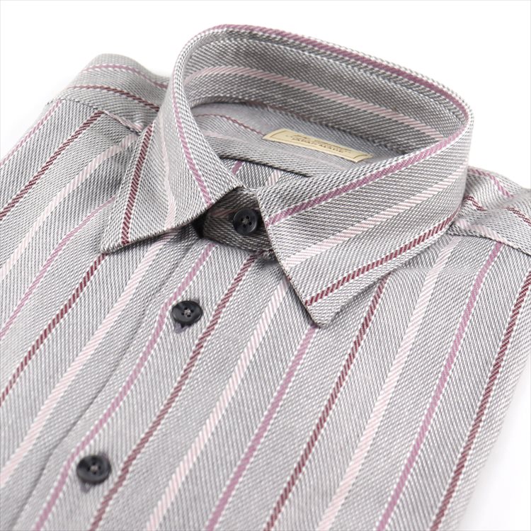 厚手 長袖シャツ メンズ 秋冬 日本製 紳士 シニア シャツ メンズ シャツ ストライプシャツ レギュラーカラー ストライプ柄 肉厚 起毛 厚地 綿 コットン 誕生日 プレゼント ギフト 敬老の日 贈り物 ゴルフ カジュアル ファッション シニアファッション メンズファッション imagine-sting-10001116 men’s SHOP IMAGINE STUDIO サンプル画像3