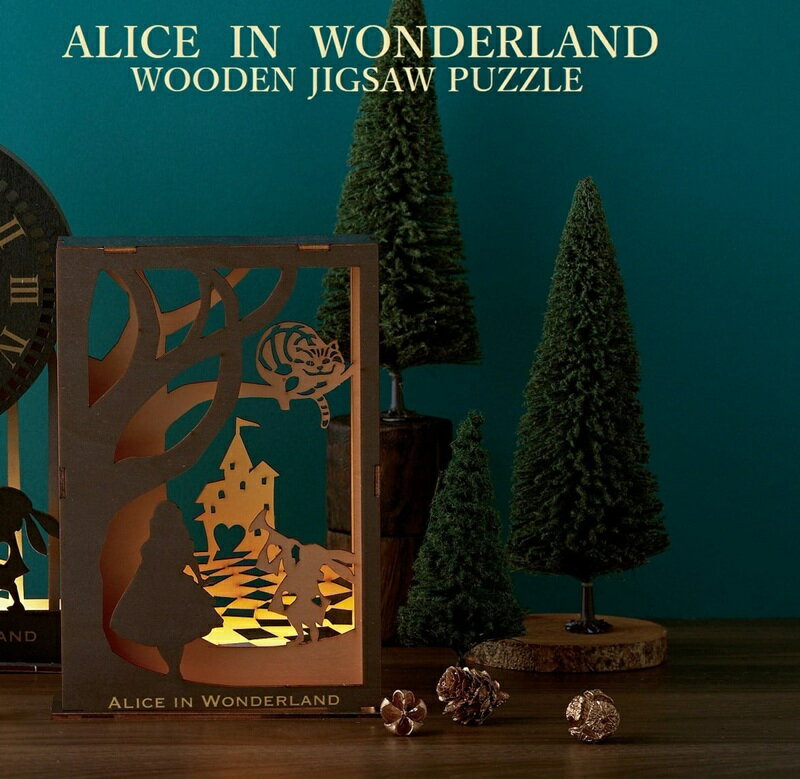 照明 寝室 ライト ルームライト ランプ 不思議の国のアリス 漫画 グッズ ウッドルームライト W24-0021 ..