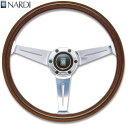 楽天カッパ、カー用品の新未来創造NARDI ナルディ　N161　Viteウッド&ポリッシュスポーク　ステアリング　径360mm　NARDIホーンボタン、ホーリング付【お取り寄せ商品】【ハンドル、ステアリング】