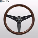 NARDI ナルディ N771 ウッド ブラックスポーク ディープコーン ステアリング 径350mm NARDIホーンボタン付 オフセット80mm【お取り寄せ商品】【ハンドル ステアリング】