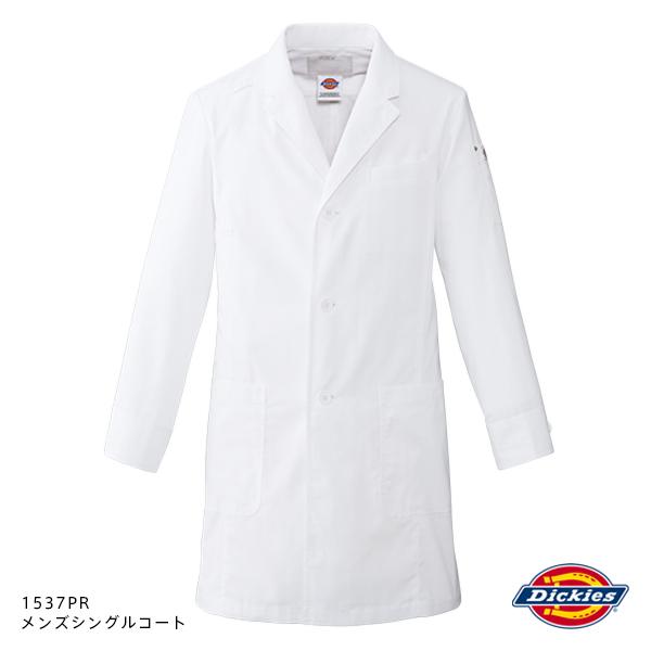 FOLK フォーク Dickies(ディッキーズ) 1537PR-1 メンズシングルコート ホワイト【お取り寄せ製品】【スクラブ、医療ユニホーム、白衣、メディカ...