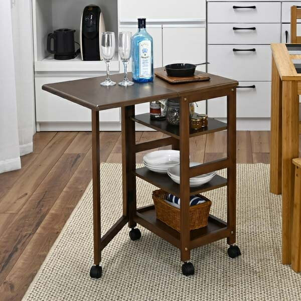 ●天板を折りたたんで、本体をコンパクトに収納できます。 ●天板を折りたんだ時のサイズ(約)：幅32×奥行45×高さ70です。 ●2枚の棚板を収納物に合わせて3段階で高さ調節ができる自由度の高い設計になっています。 ●必要な時だけ天板をさっと...