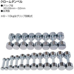 A-112　クロームダンベル　2kg×2個セット【メーカー直送】【代引き/同梱不可】【ダンベルフィットネス】