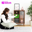 【新生活応援】FAP-0038-BR キャビネット ラック 幅50 奥行30 高さ73 収納 棚 ディスプレイ ブラウン【組立品】【メーカー直送品】【同梱/代引不可】【1人暮らし リモート 在宅 ワーク テーブル デスク おしゃれ オシャレ】(3)