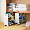 【新生活応援価格】SGT-0137-WH クローゼット 押入れ 収納 ラック 2個セット 幅27 奥行79 キャスター付き ワゴン 収納ケース ホワイト【メーカー直送品】【同梱/代引不可】【押入れ収納 整理棚 収納 ワゴン らくらく おしゃれ オシャレ】