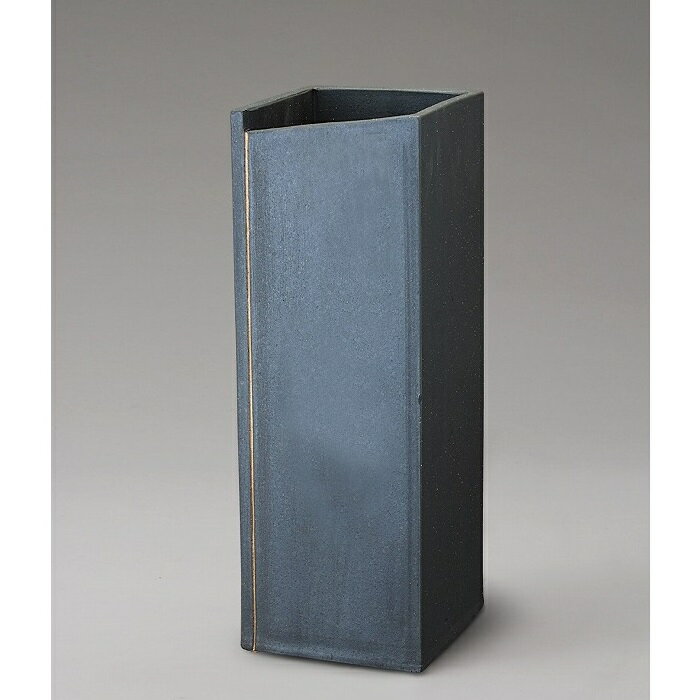 信楽焼　523-02　スクエアーライン傘立【メーカー直送品】【同梱/代引不可】【信楽焼　傘たて】