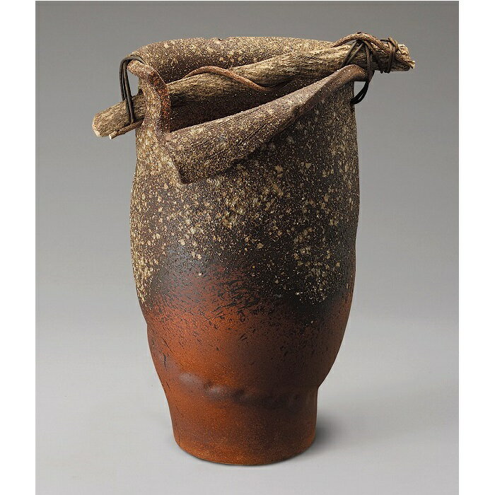 【送料無料（離島を除く）】信楽焼　537-02　古信楽手桶傘立【メーカー直送品】【同梱/代引不可】【信楽焼　傘たて】