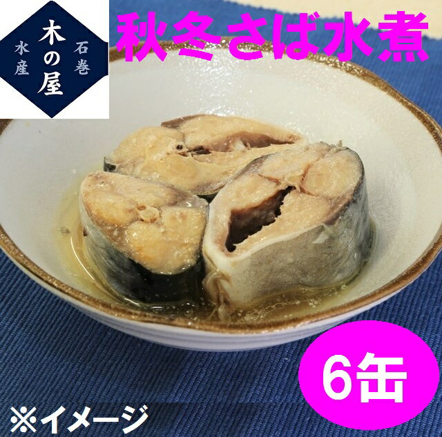 【2月13日発売】木の屋石巻水産　秋冬さば　水煮　170g×6缶セット販売【メーカー直送品】【同梱/代引不可】【さば缶 サバ 鯖 さば 缶詰..