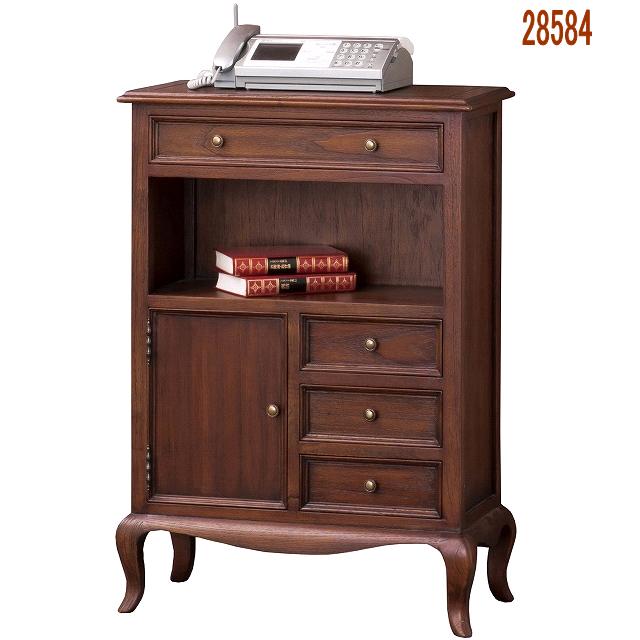 【送料無料(北海道・沖縄・離島を除く)】クロシオ　28584 ウェール FAX台　ブラウン【完成品】【メーカ..