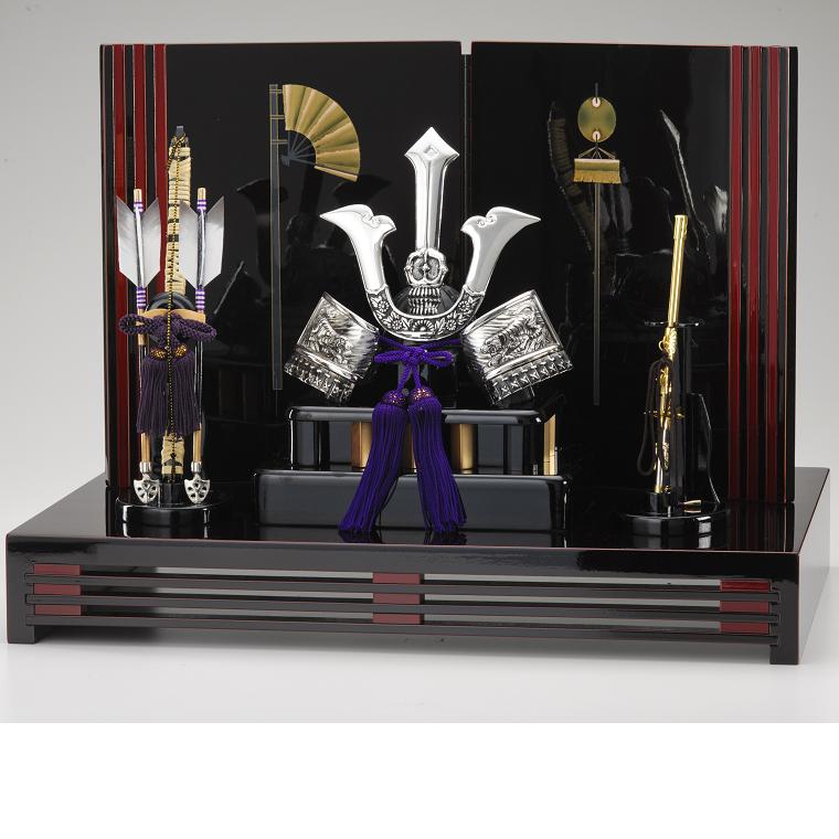 【送料無料(沖縄・離島を除く)】ナガエ 6-03 戦国武将兜 楠木正成公 屏風セット【メーカー直送品】【兜,五月人形,端午の節句,戦国武将】