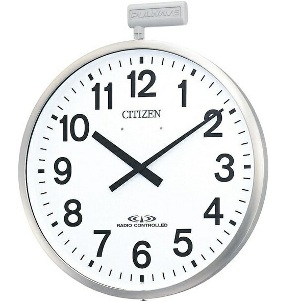 ◇CITIZEN（シチズン）電波掛時計！！ 【商品詳細】 ■サイズ：φ500×60mm（アンテナ部含まず） ■重量：4.0kg ■色：銀色ヘアライン仕上（白） ■材質/風防：金属枠（ステンレス材）/風防：ガラス製 ■電源：筒型リチウム電池 ...