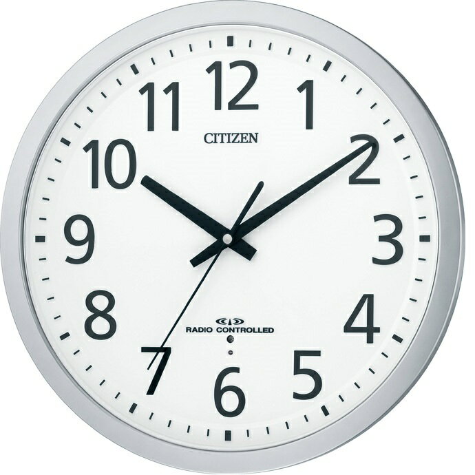 ◇CITIZEN（シチズン）電波掛時計！！ 【商品詳細】 ■サイズ：φ350×50mm ■重量：約1.3kg ■色：シルバーメタリック色（白） ■材質/風防：プラスチック枠/風防：ガラス製 ■電源：単3アルカリ電池X2 【主な機能・特徴】 ...