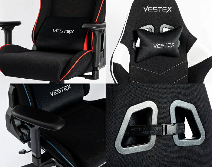 【新生活応援】ゲーミングチェア オフィスチェア VESTEX VES-S2 RD レッド 【組み立て式】【送料無料(北海道・沖縄・離島は除く)】【メーカー直送品】【同梱/代引不可】【ゲーム実況 ゲーム配信 eスポーツ Youtuber おしゃれ オシャレ】 [3]